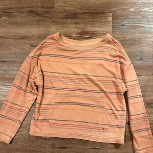 Prana Orange Striped Women's Top